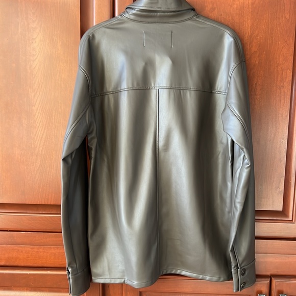 Oak+Fort Faux Leather Shacket- XXS-XS - Picture 6 of 11